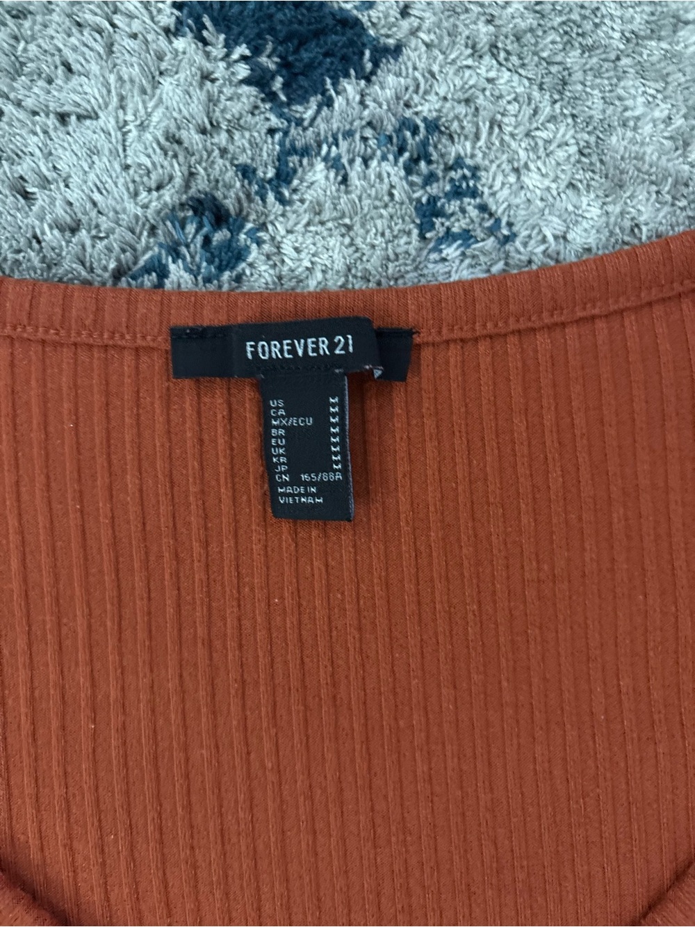 Forever 21 Rust Ribbed Button-Front Maxi Dress - Picture 2 of 3
